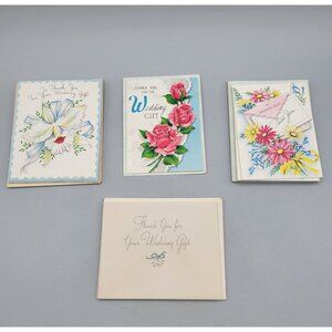 Vintage Wedding Gift Thank You Cards Floral Designs 16 Cards and Envelopes